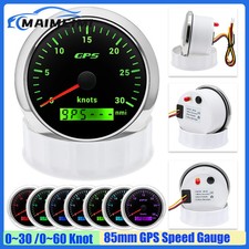 85MM GPS Speedometer Gauge 0 60 Knots Speed Odometer for Car Boat Yacht 12V 24V