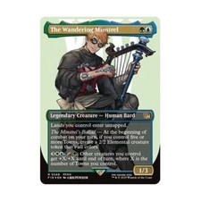 WotC Universes Beyond: FIN  The Wandering Minstrel (Borderless) (Surge Foil NM