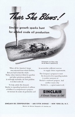 1950's & 1961 Original Ads - SINCLAIR OIL CORPORATION - 4 ADS!!!