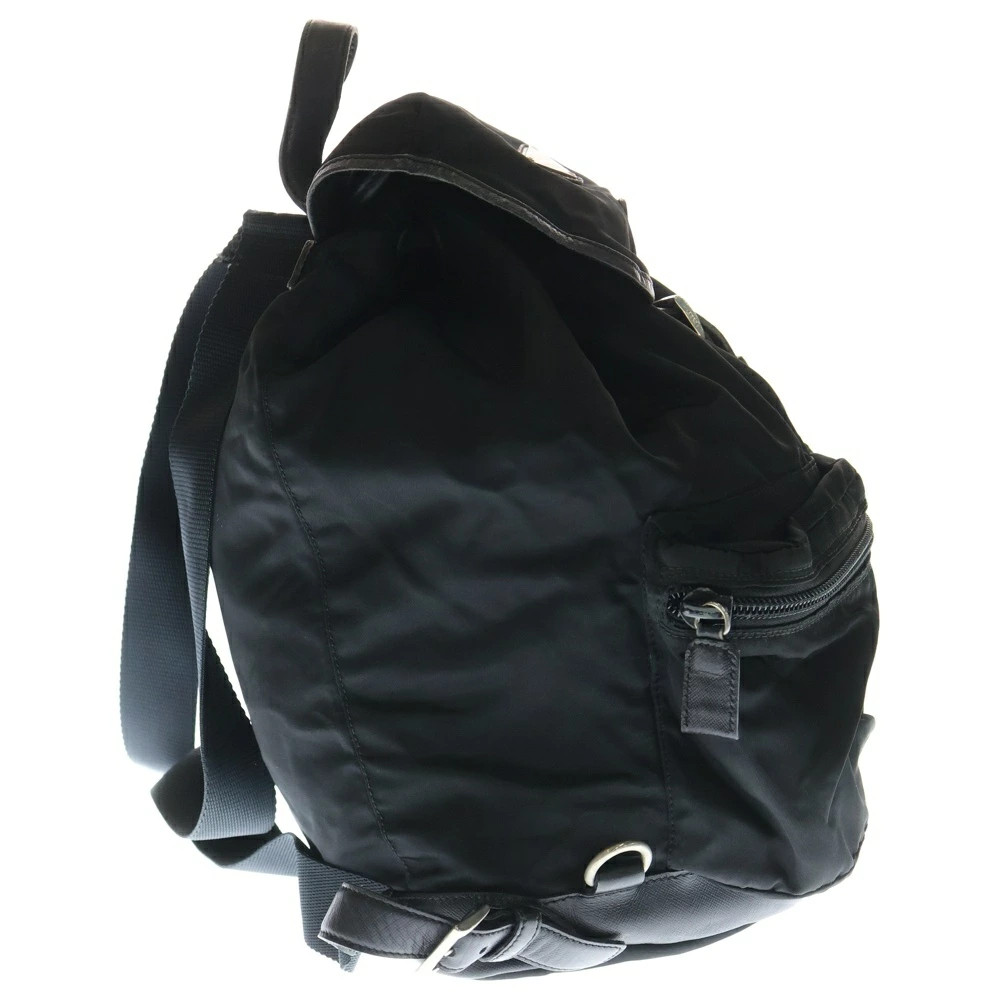 Prada Size - Triangle Logo Rucksack Backpack Blac… - image 3