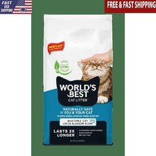 Natural Cat Litter Lotus Blossom Scent Quick Clumping Odor Control 15 LB Safe US