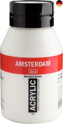 Amsterdam Talens Acrylfarben, 1000 ml Flasche, 105 Titanweiß