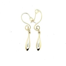 Silver 925 Swirl Teardrop Dangle Earrings