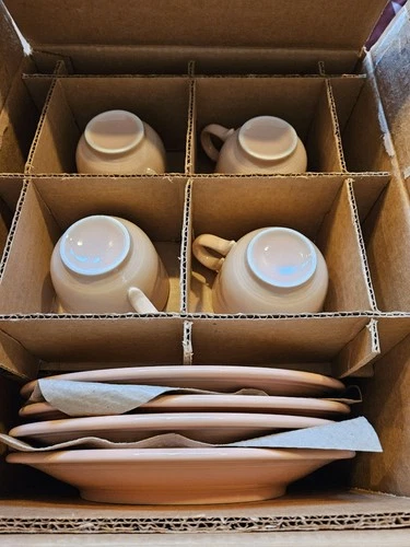 Fiesta dinnerware 20 Piece Promo Set 1987 Apricot New in box Homer Laughlin