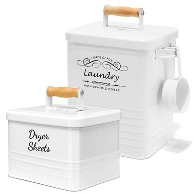 SSTATES Laundry Room Organization Set, Metal Laundry Detergent Pods Container...