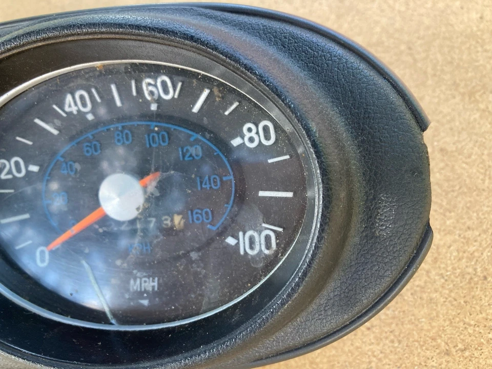 1972-76 Chevy LUV Pickup Gauge Cluster, Dash Insert, Speedometer, OEM, Chevrolet - Image 2 of 4