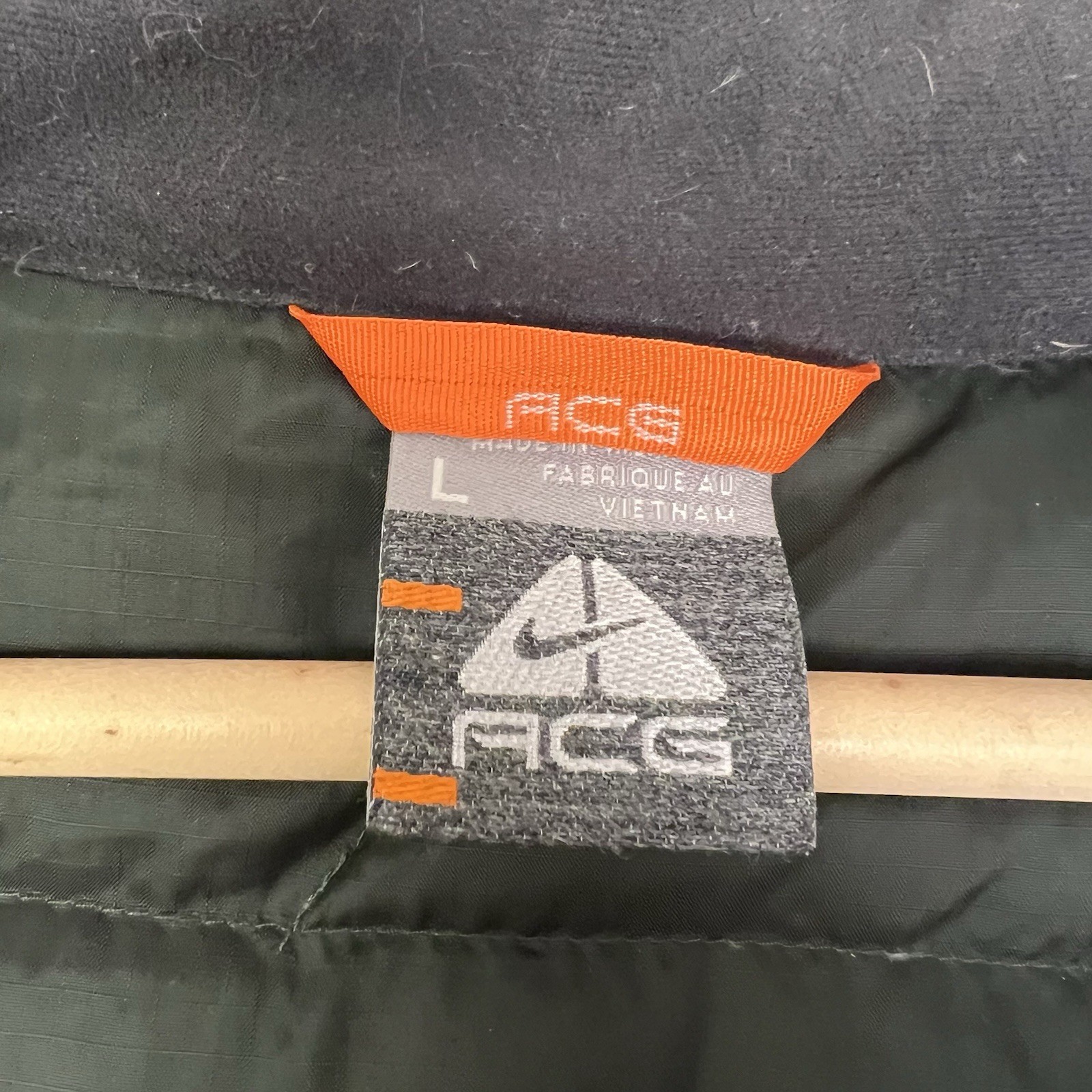 SACAI X NIKE Nike ACG Piumino d'oca puffer pullover giacca verde mezza zip confezionabile grande