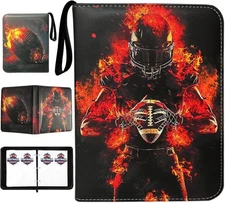 Football Card Binder with Sleeves,400 Pockets Football Card Holder Protectors..