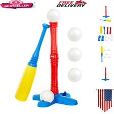 Toddler T-Ball Set with 5 Balls   Engaging Red Sports Toy for Ages 18 
