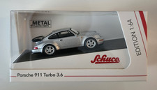 Schuco Edition 1/64 Porsche 911 Turbo 3.6 Silver Metal Licensed Diecast Car