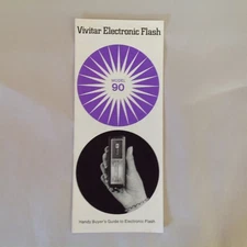 Vintage Vivitar Electronic Flash Model 90 Handy Buyer's Guide Studio Camera GP