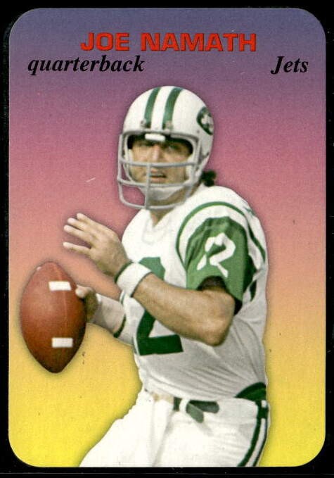 Joe Namath #12 Football Cards 2013 Topps Archives 1970 Glossy trading card — raw and PSA graded price guide