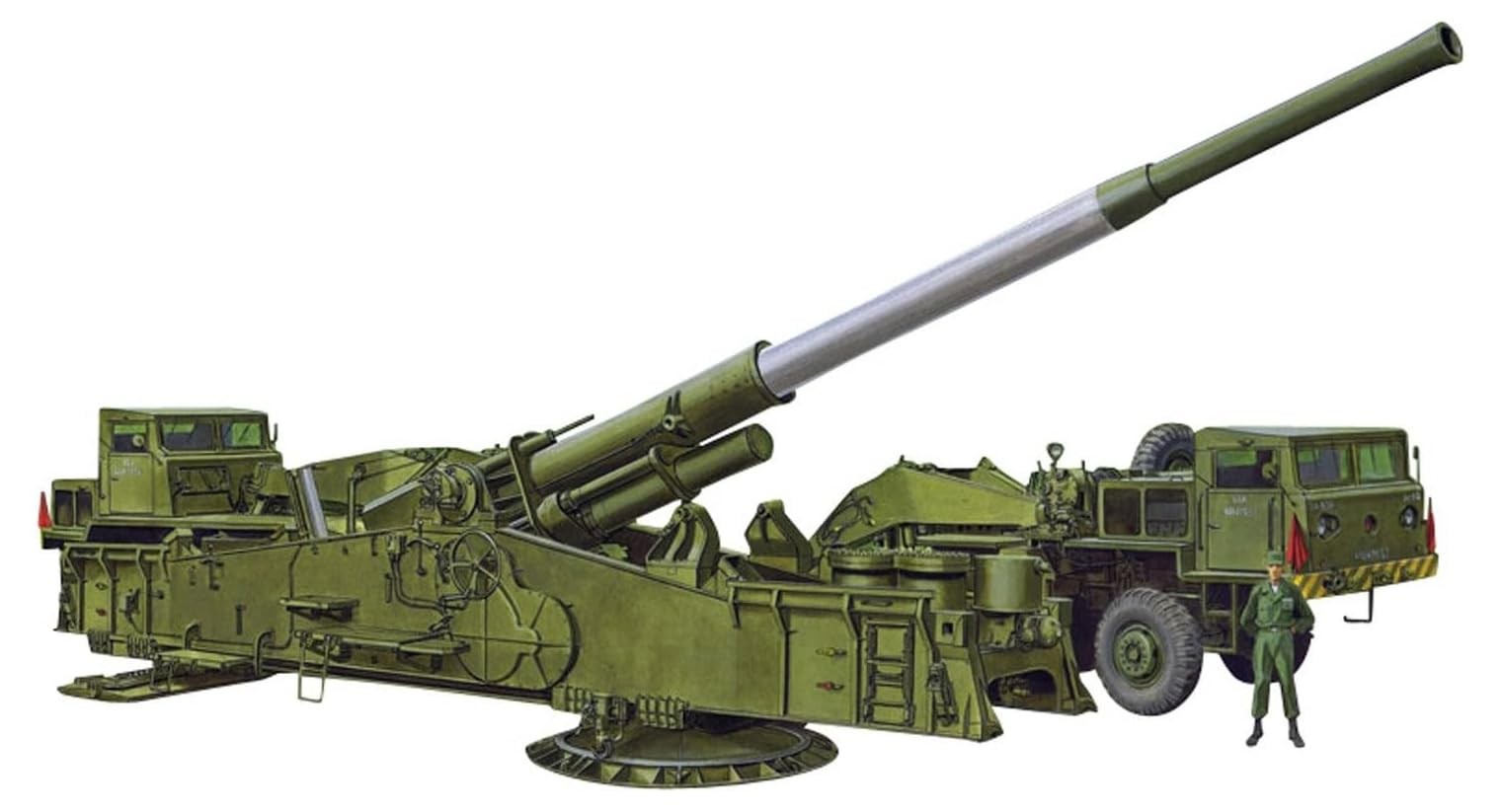 Атомная пушка Dragon Models 1/72 M65, тяжелая моторизованная 280-мм машина модели Bui