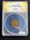 1894/1894 FS-301 Snow-1 Indian Head Cent Penny 1c Highly Sought RPD ANACS 3297