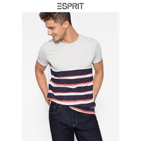 Esprit Herren Kurzarmshirt Freizeitshirt T-Shirt, Grau, S