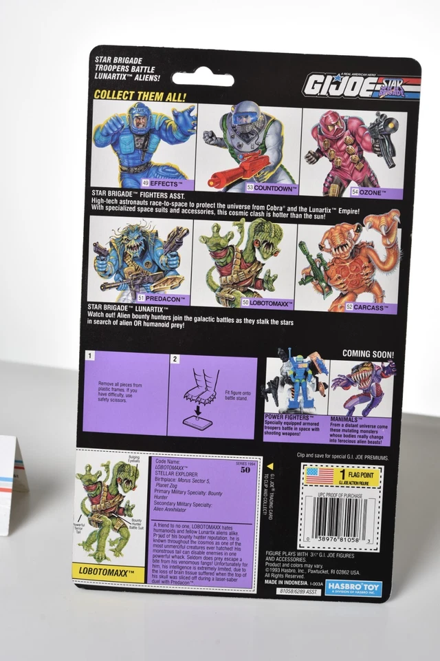 GI JOE ~ 1993 LOBOTOMAXX ~ MOC MOSC STAR BRIGADE - Image 4 of 4