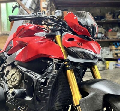 For Ducati Streetfighter V2 V4 Windshield Windscreen Front Trim Sport Fairing