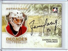2010-11 ITG Decades 1980s Autographs #ADPA Darren Pang - CHICAGO - SET BREAK