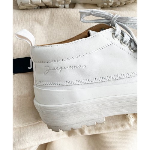 Jacquemus "Les Meuniers" White Rubber and Leather "Rain Boots", size 38 - Picture 6 of 11