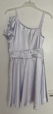 Boohoo White Satin Dress Size 10 With Side Zip £7