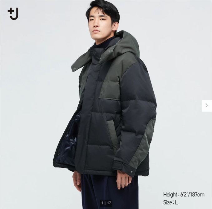 Uniqlo MEN +J Down Oversized Parka PUFFER COAT NAVY XXL image 4