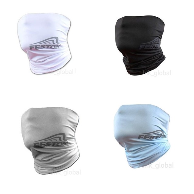 FESTON White Cool UV Sun Protection Mask Neck Headband Banada Bike Cycling