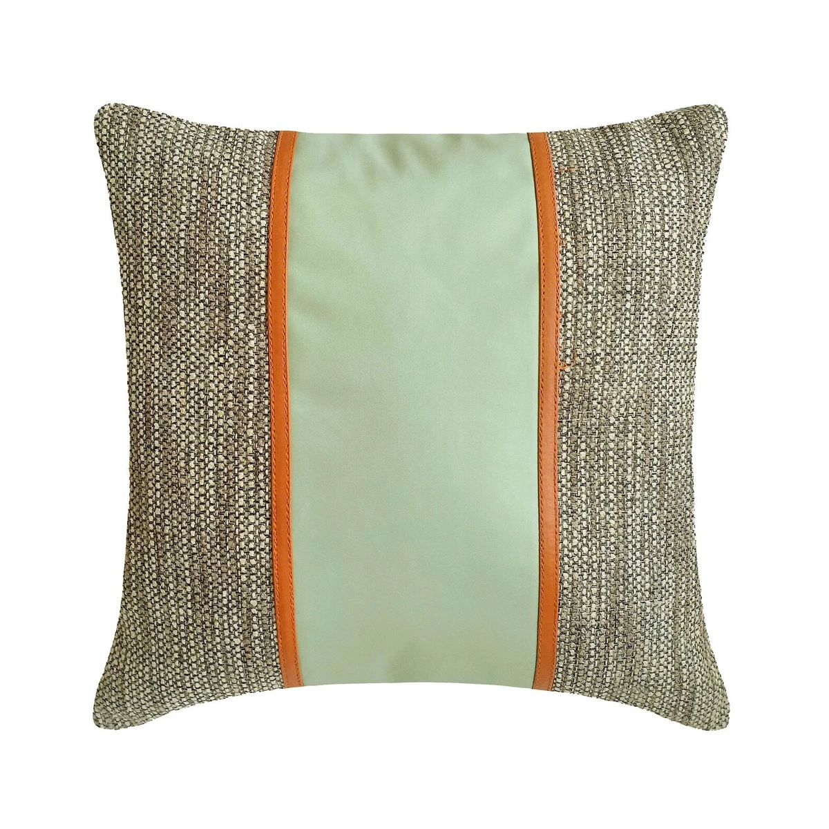 Mint Green Grey Jute Faux Leather Tape 16
