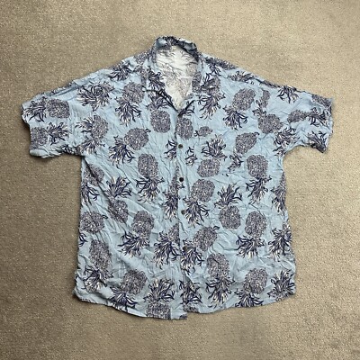 HAWAII Hemd Hawaiishirt Floral 3XL Magnum Rockabilly Hawaiianer Aloha 2611 Blau