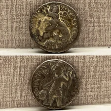 Ancient Kushan silver  Dinar of Emperor Vima Kadphises Coin Good Condition