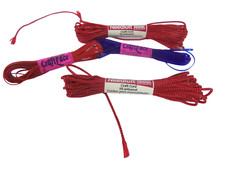 Needloft Craft and CraftLace Hank Craft Lace Cord Metallic  10 Yards Lot of 4  