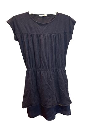 Liu Jo Navy with Glitter Cap Sleeve Dress Sz 12