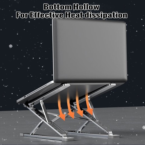 Aluminiun Foldable Holder Portable Adjustable Laptop Stand Macbook Desktop - Picture 11 of 17