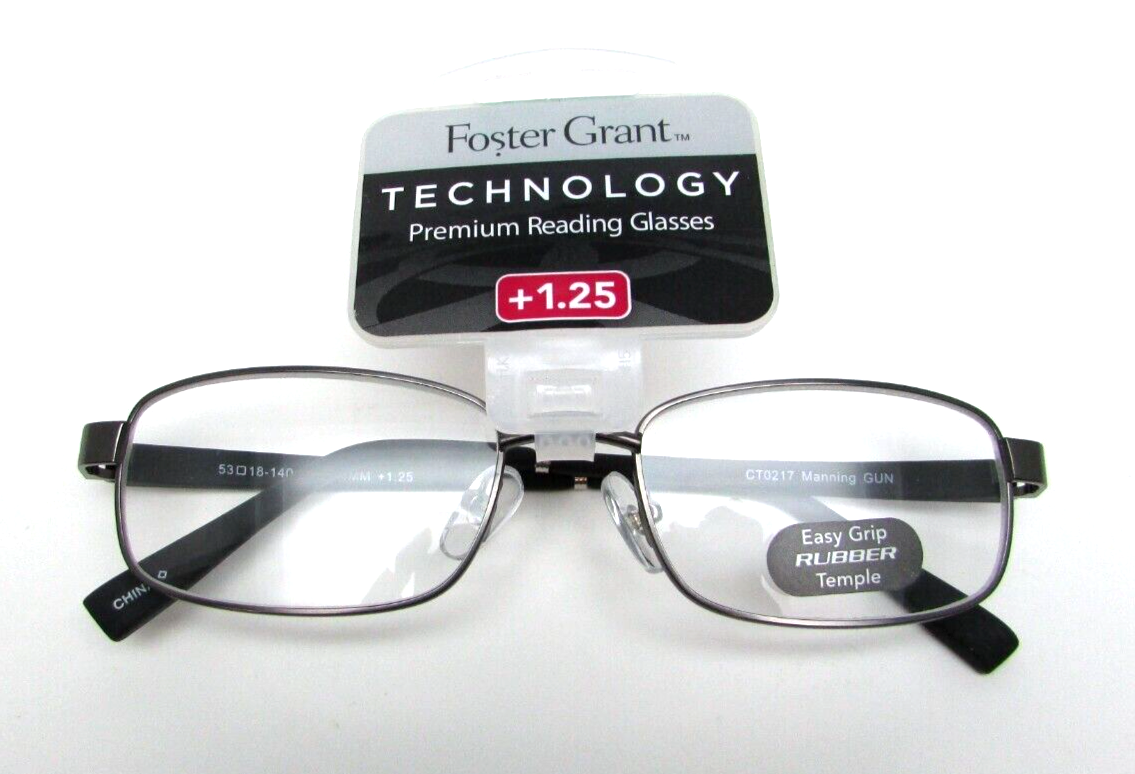 Foster Grant Technology Premium Reading Glasses MANNING GUN CHOOSE DIOPTER