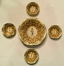 PLANTERS PEANUT MR. PEANUT TIN METAL NUT SNACK BOWL'S SET OF 5