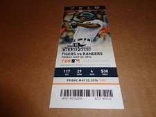 Detroit Tigers~2014 TICKET STUB VS RANGERS 5/23/14~Andrew Romine FIRST HR