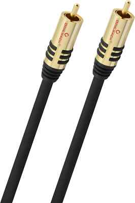 Oehlbach NF Sub Cinch Subwoofer Kabel 3m Schwarz OFC Audiokabel vergoldet