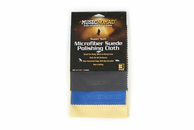 Music Nomad MN203 Super Soft Edgeless Microfiber Suede Polishing Cloth - 3pc