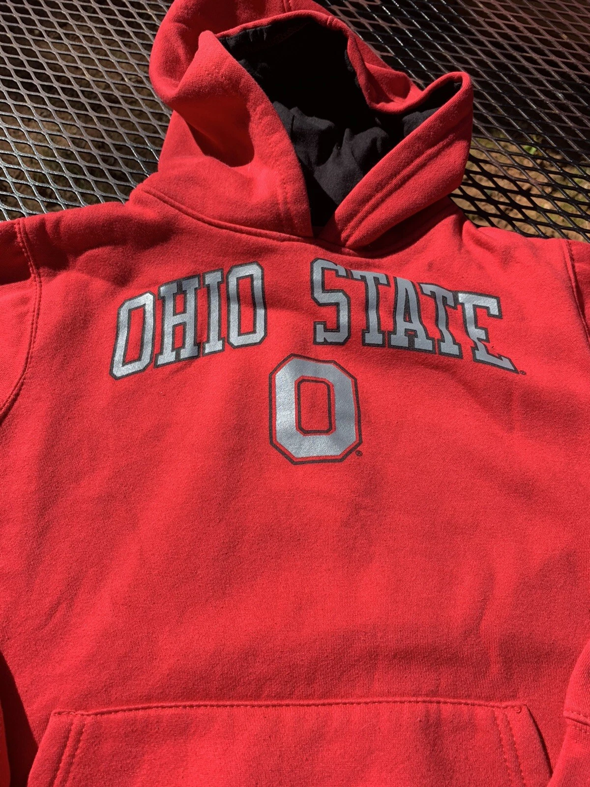VETEMENTS Felpa con cappuccio Ohio State Varsity Authentic Apparel Buckeyes College taglia Large giovanile