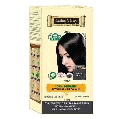 Indus Valley Botanical 100% Organic Black Hair Colour 120 gm