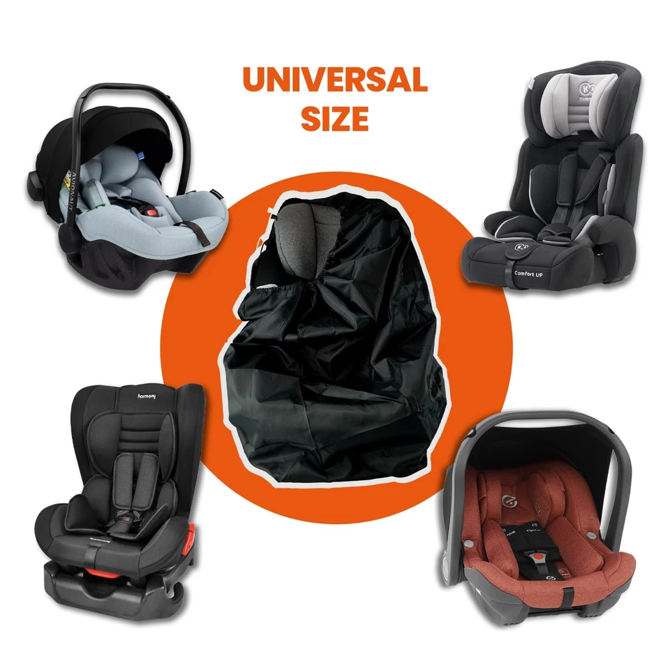 Bolsa de viaje de vacaciones para portaasiento de coche para bebé para transporte o almacenamiento negra Foto 2 de 4