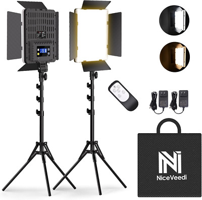 Kit de iluminación para fotografía (2 unidades), luces de estudio bicolor de 36