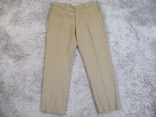 JB Britches Pants Men 36X29 Tan Wool Chino Made Italy Wool Business Casual
