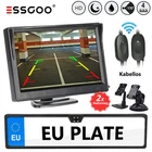 Essgoo HD Rear View Camera Wireless License Plate Number Plate with 5'' Monitor