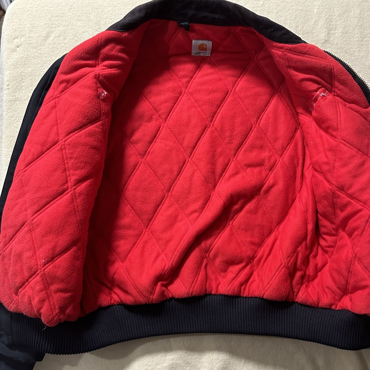 Vintage Carhartt J13 Santa Fe Jacket Medium Black With Red Vintage Carhartt J13 Santa Fe Jacket Medium Black With Red