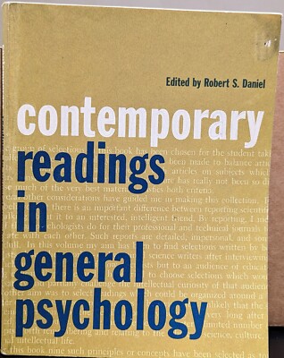 Contemporary Readings in General Psychology, Robert S. Daniel
