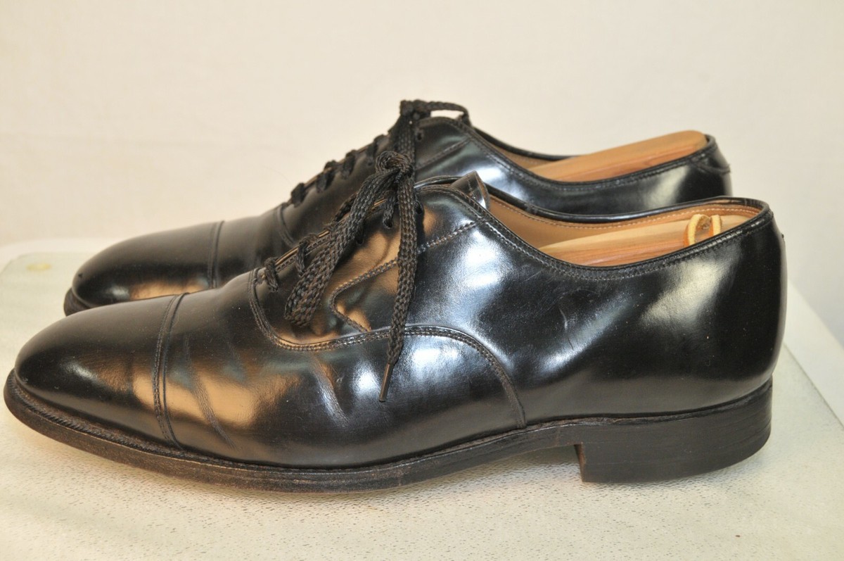 Johnston & Murphy Optima Mens Black Leather Cap Toe Oxford Shoes 8.5 USA Made Johnston & Murphy Optima Black Cap Toe Mens Polished Dress  main image 4