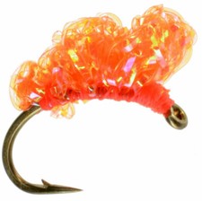 Fly Fishing Flies (Steelhead, Salmon, Trout, Bass) Crystal Meth Orange (x 6)