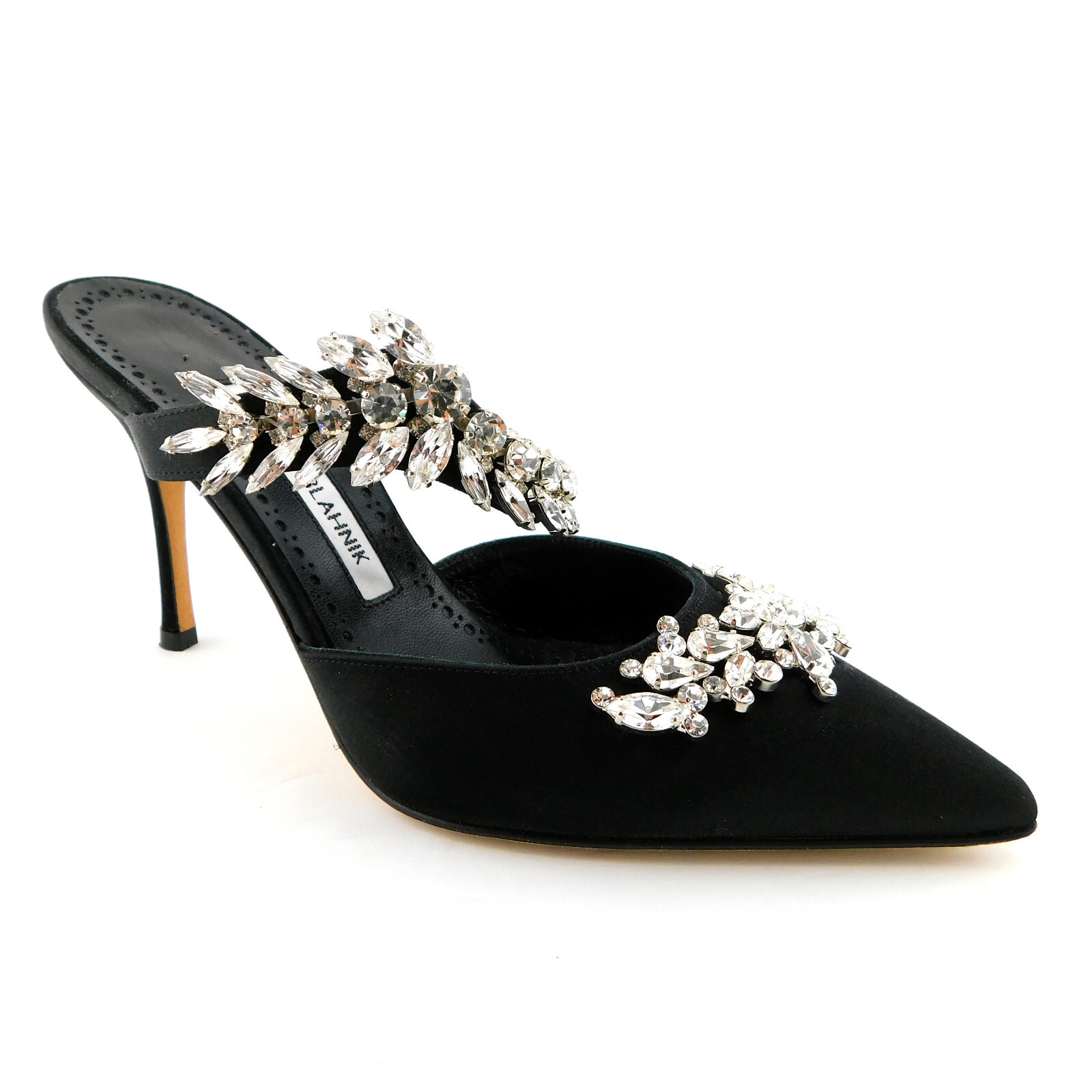 manolo blahnik mules black