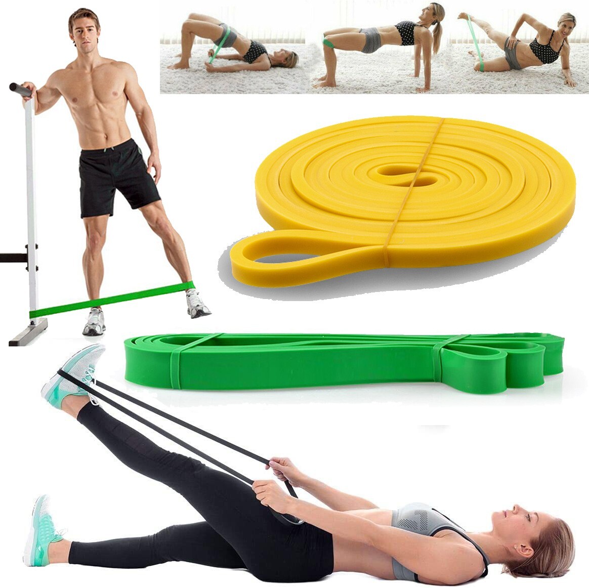 Outdoor&Indoor Workout Band Exercise Strength Equipment fr Home Gym up to 35lbs