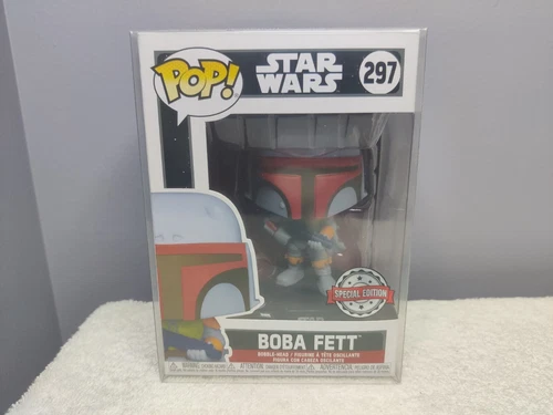 Funko Pop Star Wars Boba Fett (Retro) Special Edition #297 w/Pop Protector